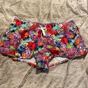 OP colorful floral shorts